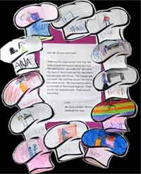 Thank-you letter from the Kindergarten class.